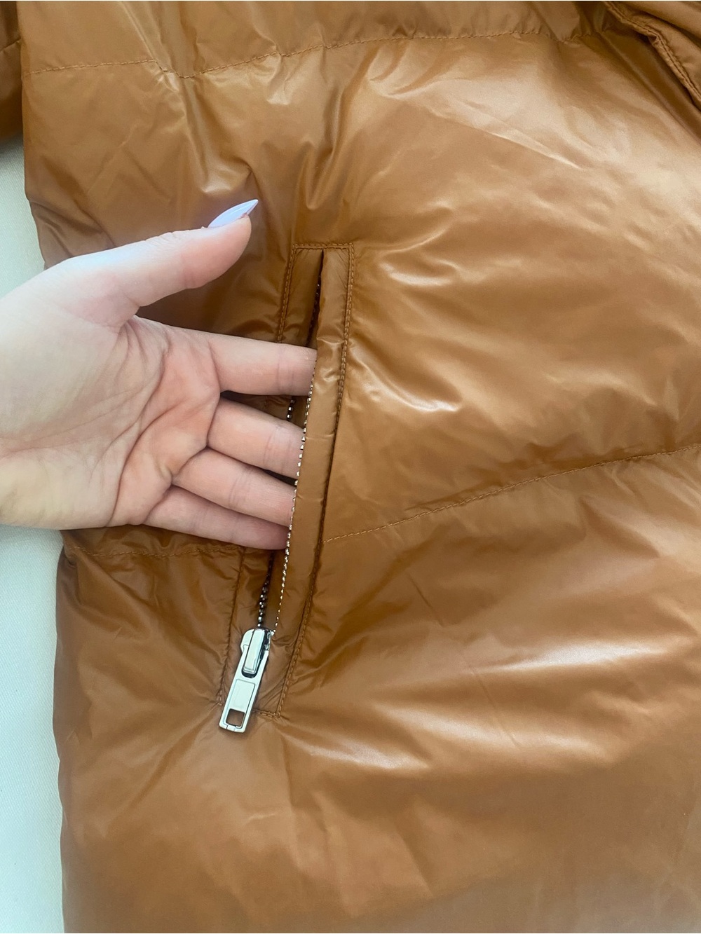 Walter Baker Rust-Brown Quilted Puffer Jacket - Picture 2 of 4